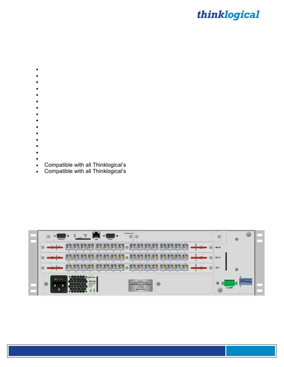 2 system features, 1 general system features | Thinklogical MX48 Router Manual User Manual | Page 10 / 54