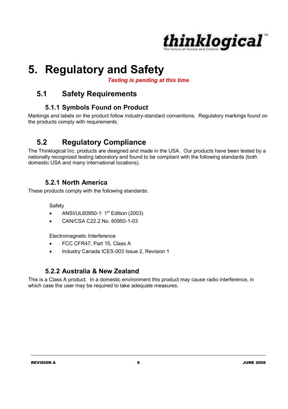 Regulatory and safety, 1 safety requirements, 2 regulatory compliance | Thinklogical OriginKVM 41 Manual User Manual | Page 13 / 18