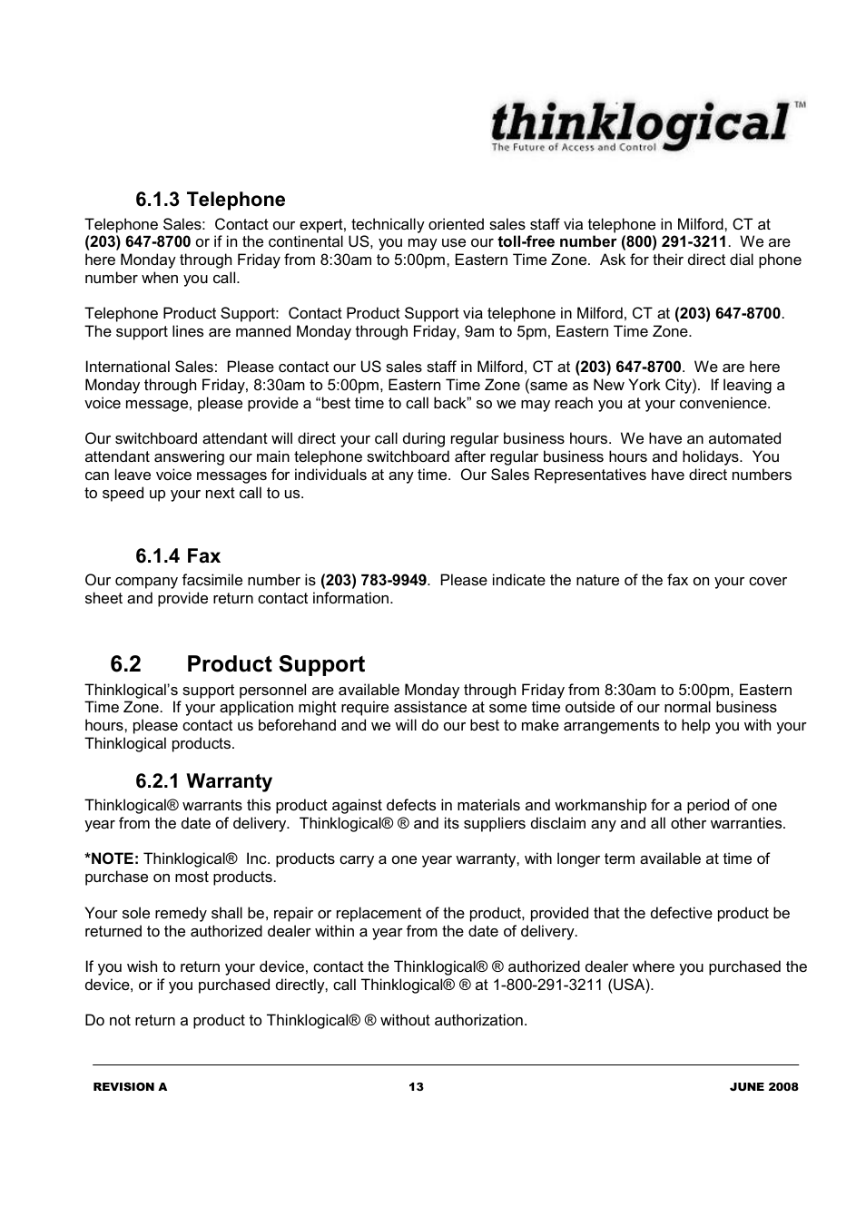 2 product support | Thinklogical OriginKVM 41 Manual User Manual | Page 17 / 18