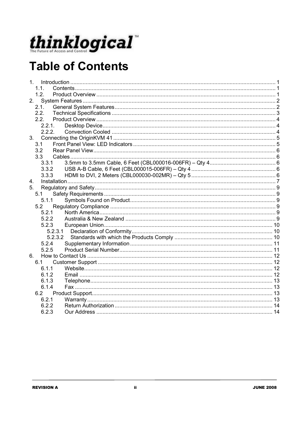 Thinklogical OriginKVM 41 Manual User Manual | Page 4 / 18