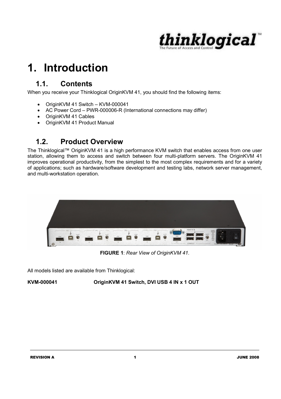 Thinklogical OriginKVM 41 Manual User Manual | Page 5 / 18