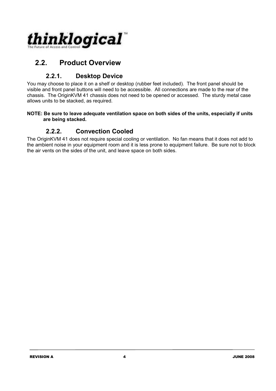 Product overview | Thinklogical OriginKVM 41 Manual User Manual | Page 8 / 18