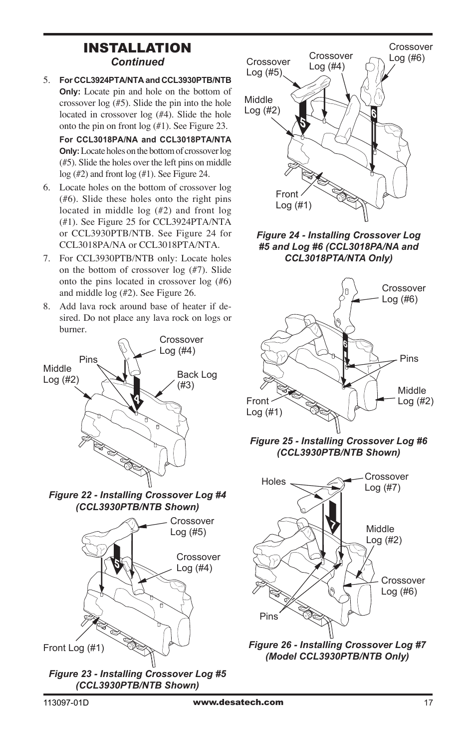 Installation | Desa Tech CCL3018PTA/NTA User Manual | Page 17 / 40