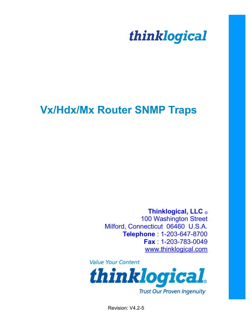 Thinklogical Router SNMP Traps User Manual | 14 pages