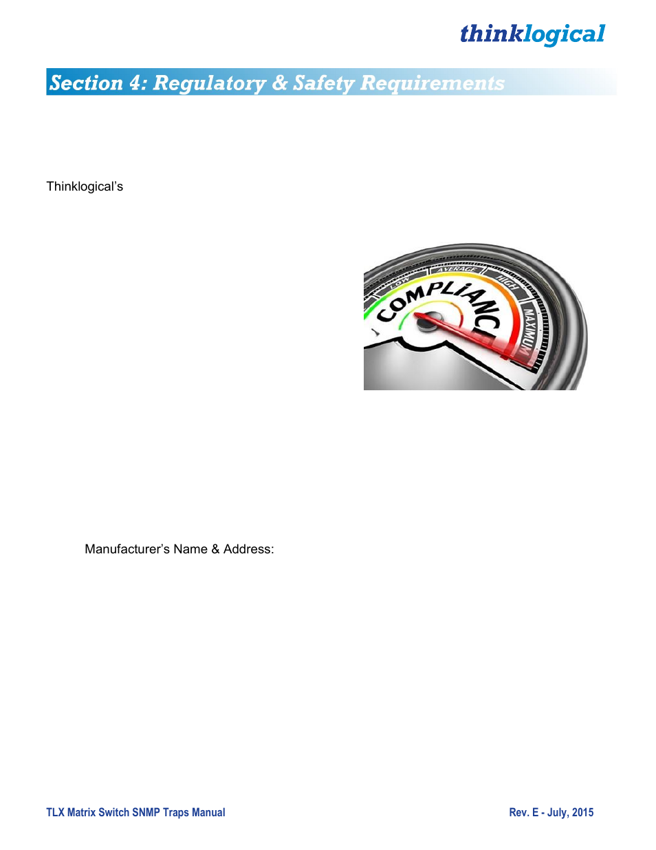 Symbols found on the product, Regulatory compliance | Thinklogical TLX Matrix Switch SNMP Traps User Manual | Page 23 / 27