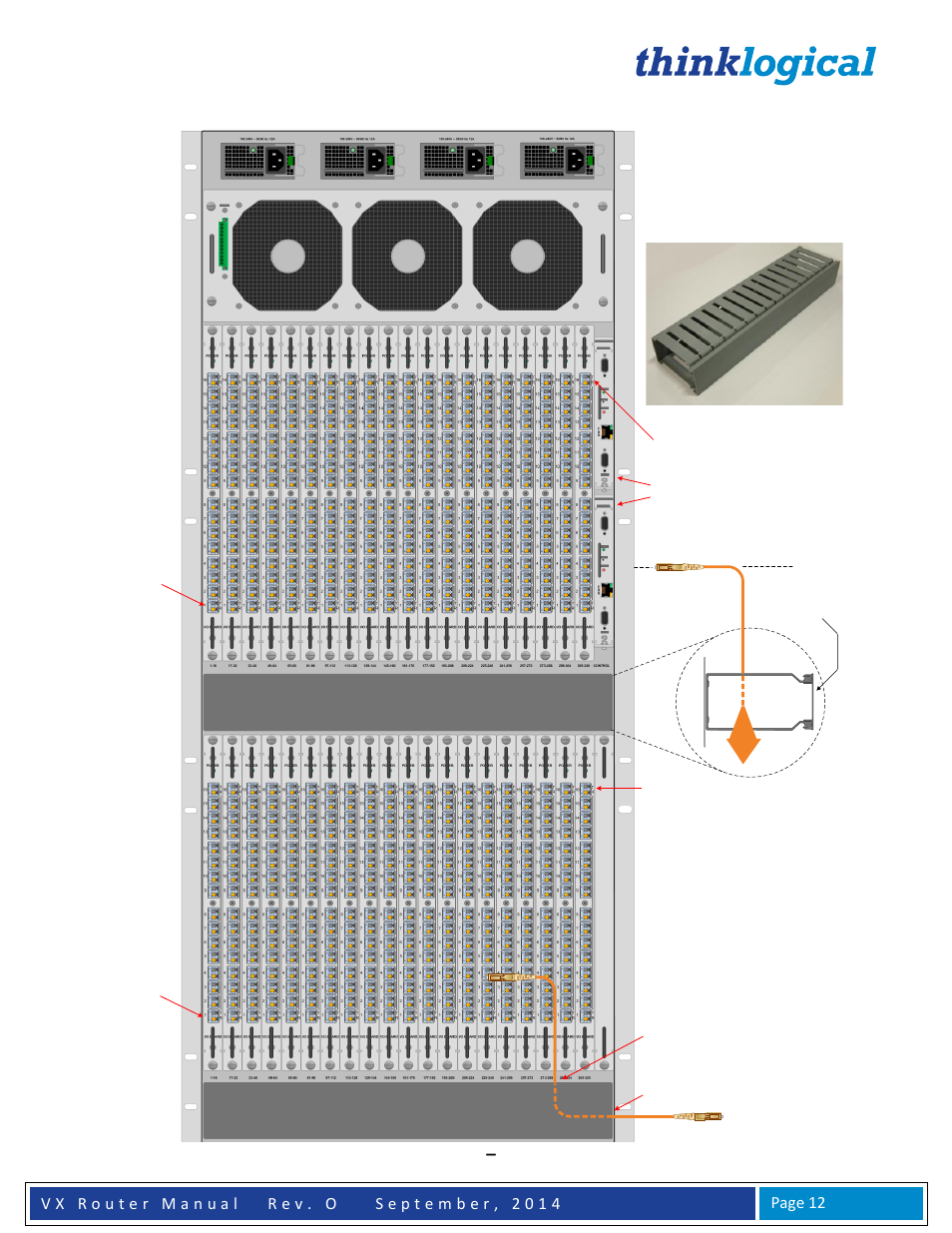 Vx320 router – rear view | Thinklogical VX Routers Manual User Manual | Page 13 / 72