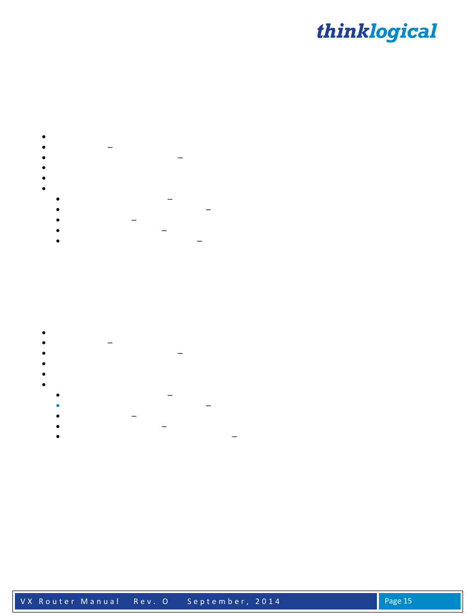 Thinklogical VX Routers Manual User Manual | Page 16 / 72