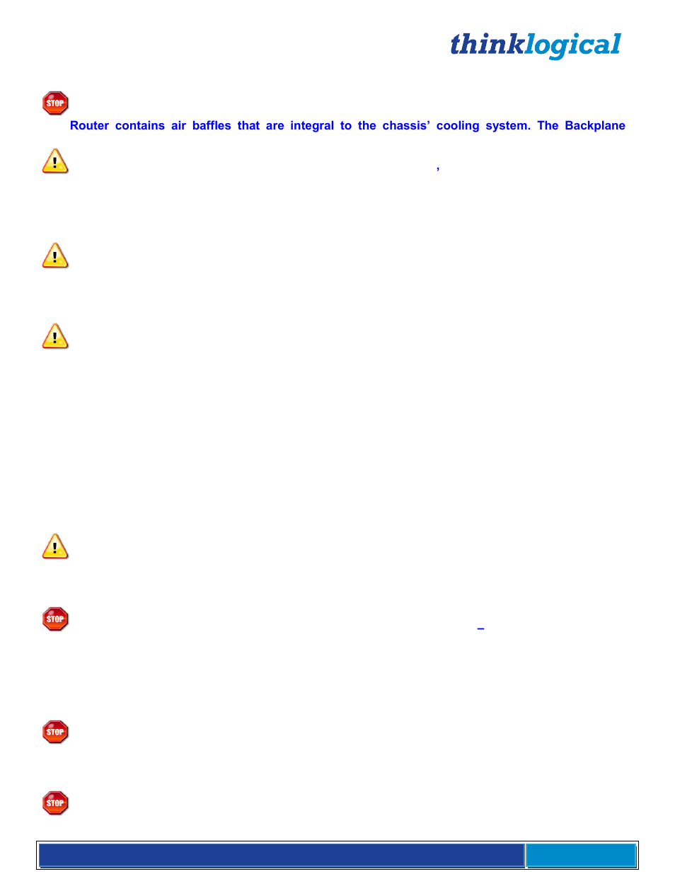 Order of installation events, How to replace modules, How to install or replace input/output cards | Thinklogical VX Routers Manual User Manual | Page 36 / 72