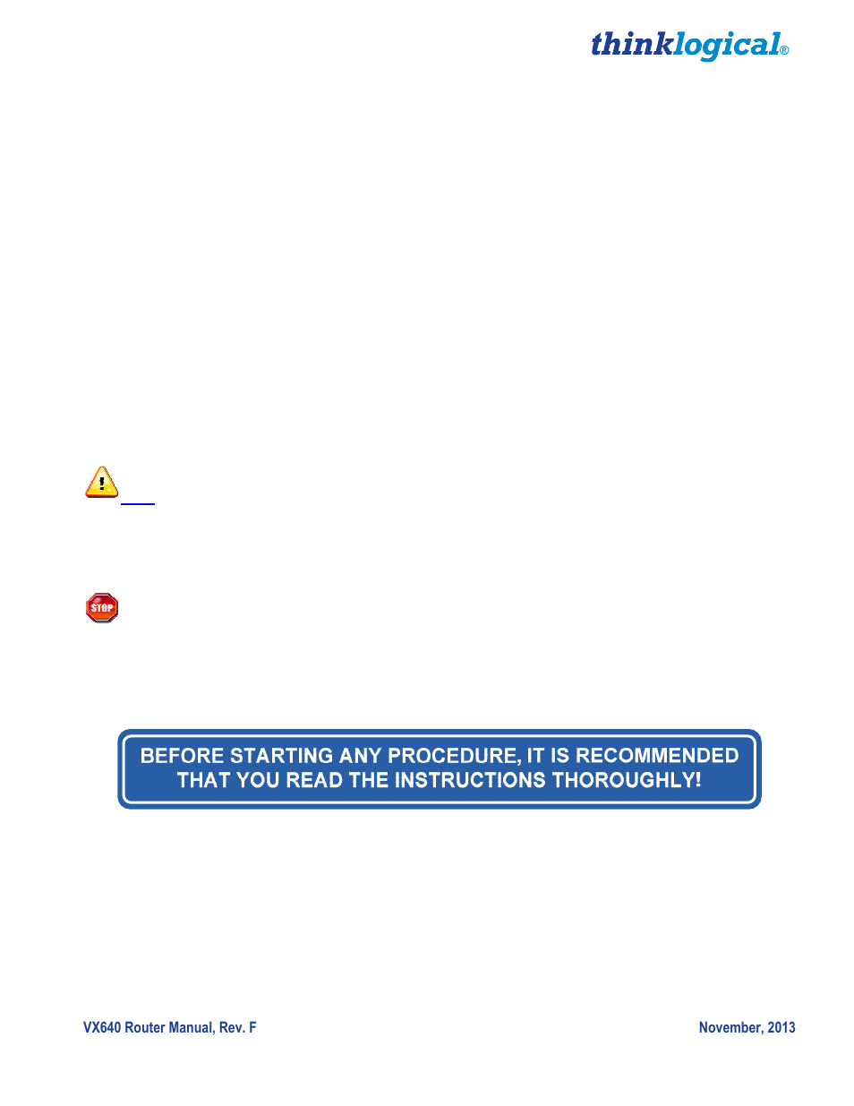 Preface, About this product manual, Conventions used in this manual | Thinklogical VX640 Router Manual User Manual | Page 5 / 44