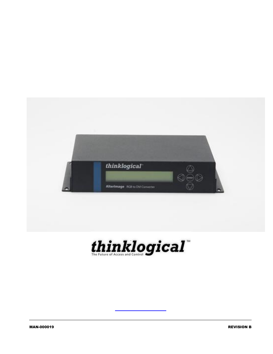 Thinklogical AlterImageRGB to DVI Converter Manual User Manual | 19 pages