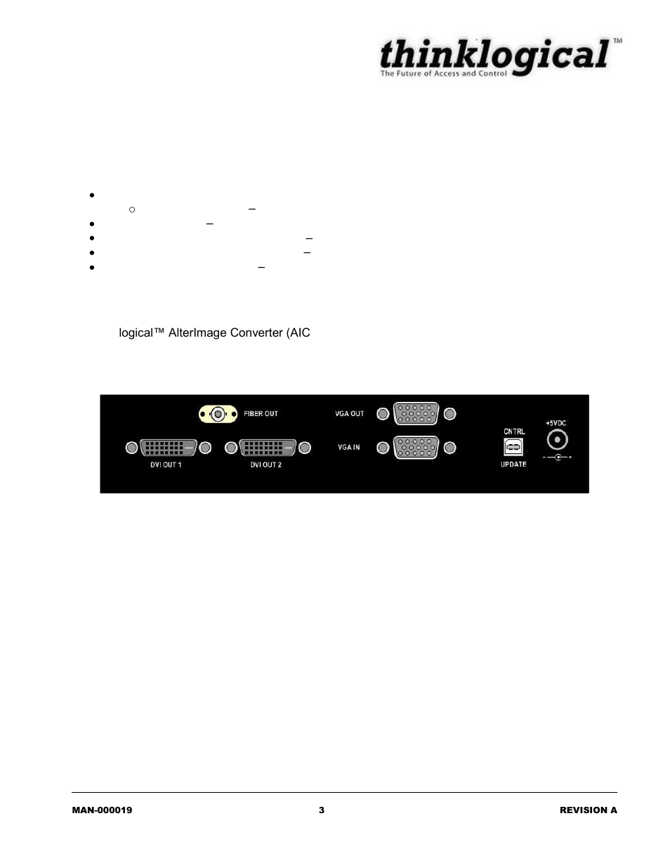 Thinklogical AlterImageRGB to DVI Converter Manual User Manual | Page 5 / 19