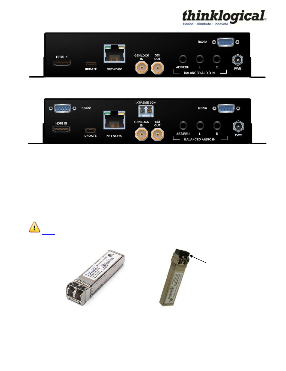 2 sfp+ modules | Thinklogical HDMI to SDI Converter Manual User Manual | Page 10 / 39