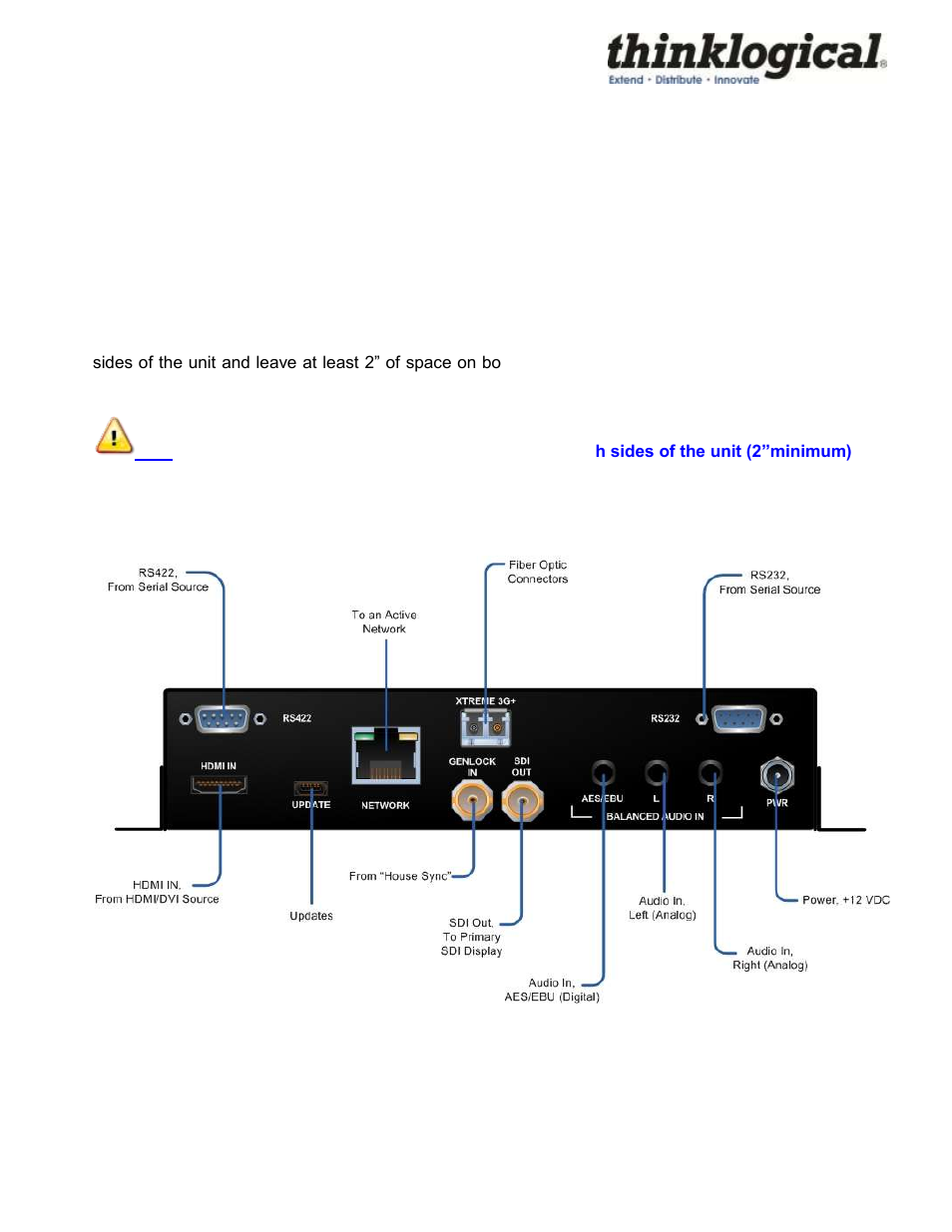 1 desktop, 2 cooling, 3 hdmi to sdi converter/extender setup | Thinklogical HDMI to SDI Converter Manual User Manual | Page 13 / 39
