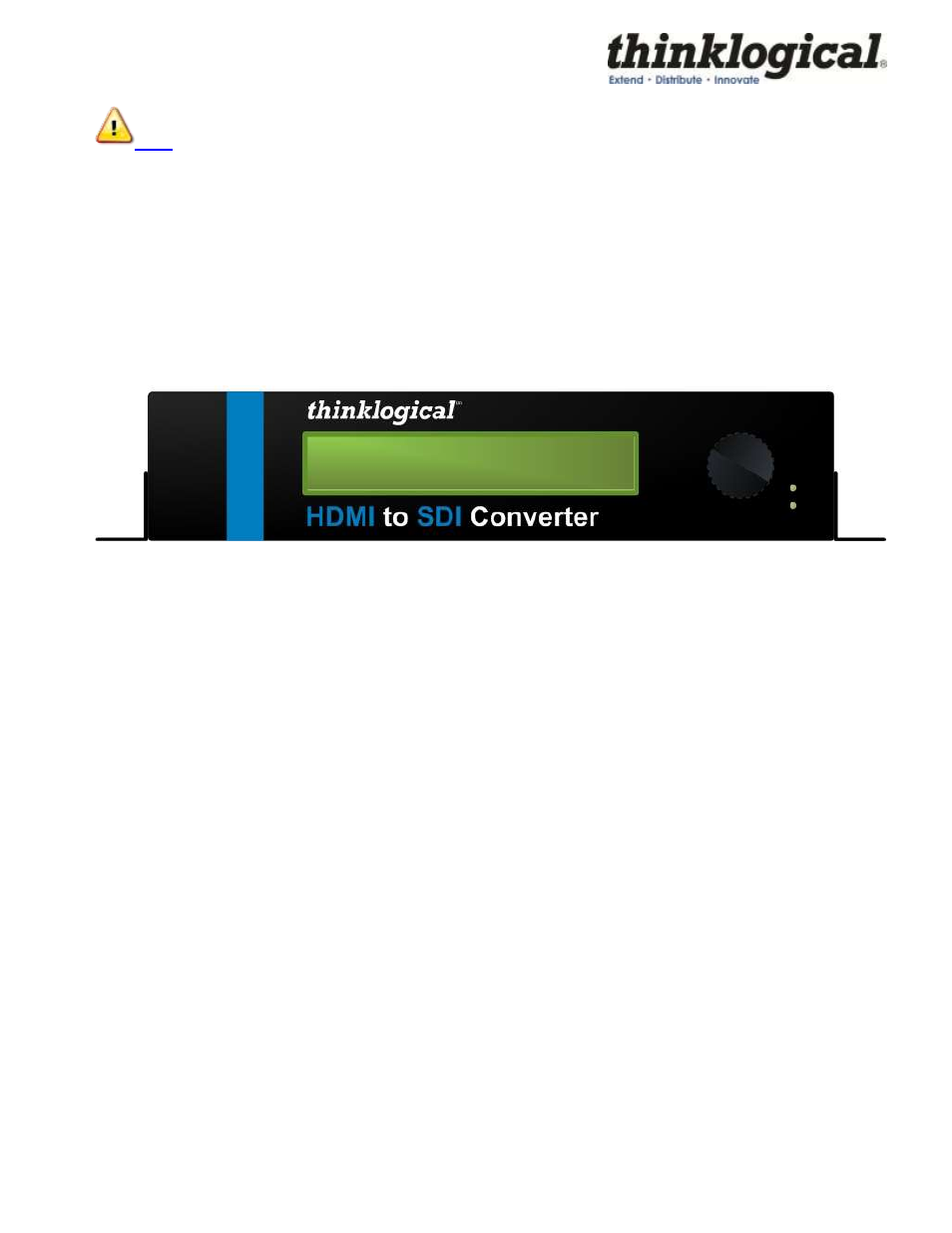 5 general front panel usage, 1 user menu configurations | Thinklogical HDMI to SDI Converter Manual User Manual | Page 14 / 39