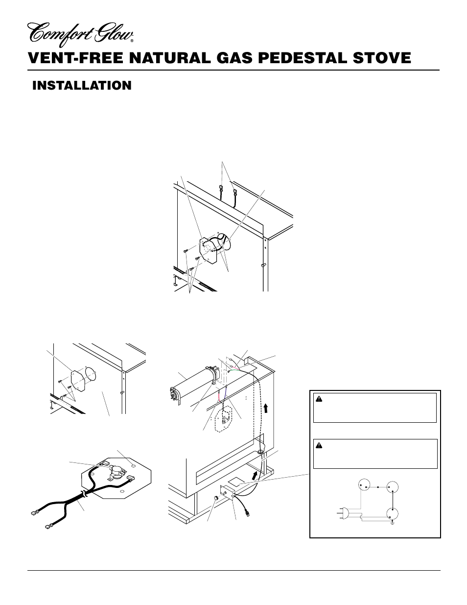Vent-free natural gas pedestal stove, Installation, Continued | Desa Tech S39NT User Manual | Page 12 / 26