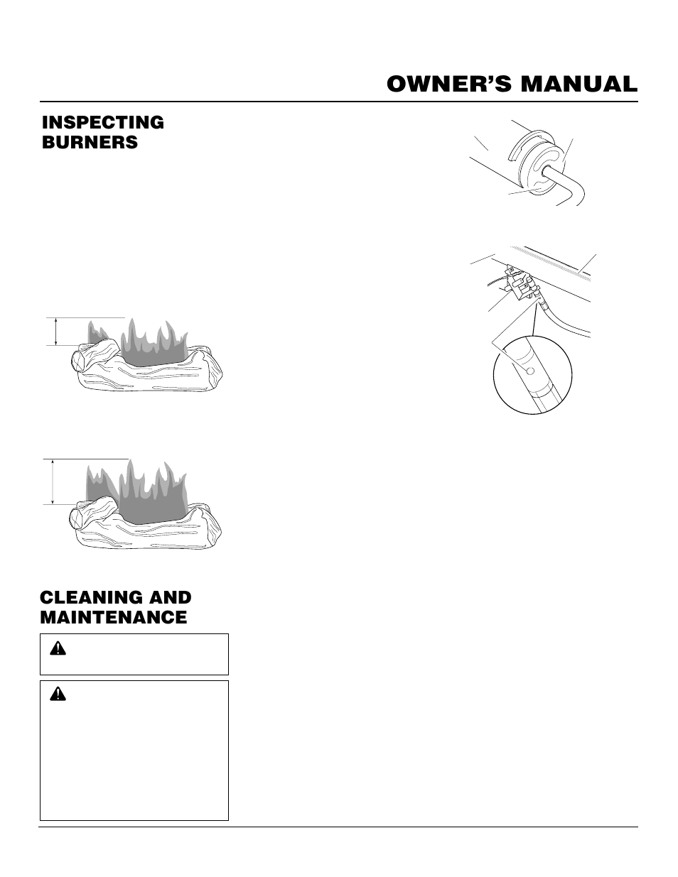 Owner’s manual, Cleaning and maintenance, Inspecting burners | Desa Tech S39NT User Manual | Page 15 / 26