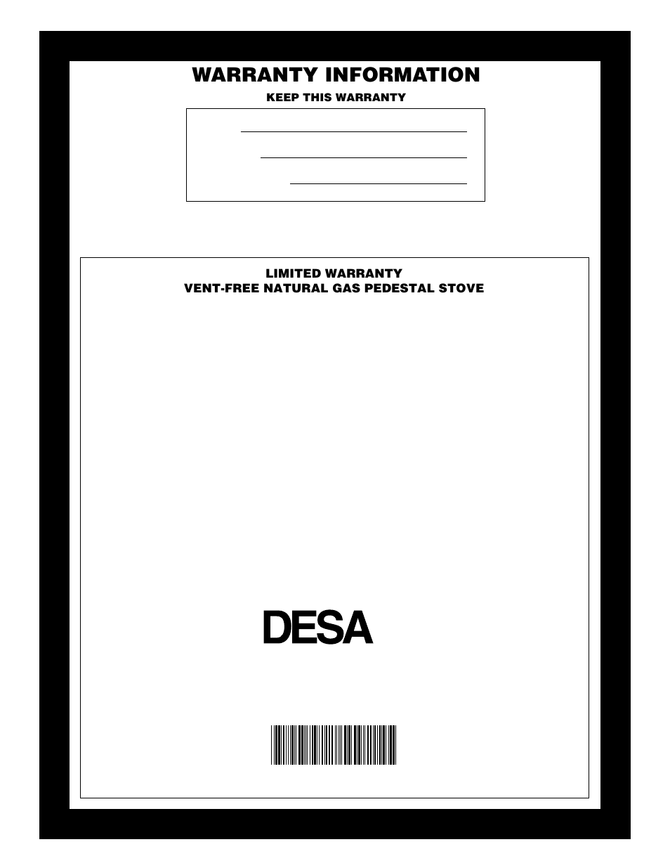 Warranty information, International | Desa Tech S39NT User Manual | Page 26 / 26