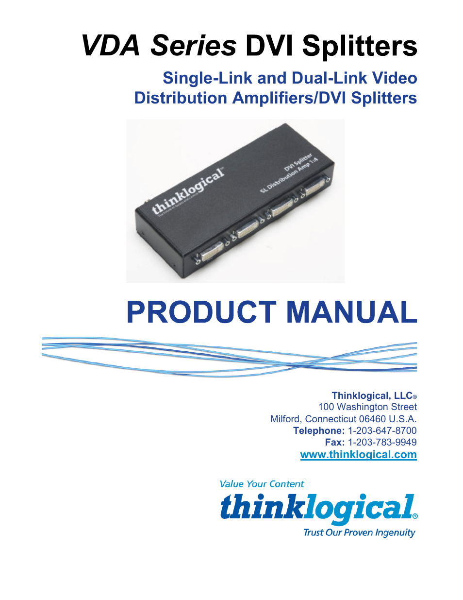 Thinklogical VDA Manual User Manual | 19 pages