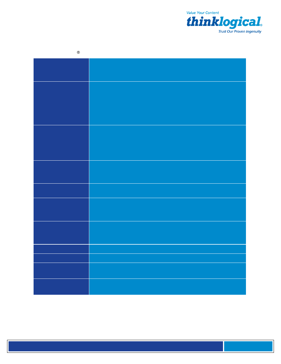 5 technical specifications | Thinklogical Secure Console Server Manual User Manual | Page 12 / 90