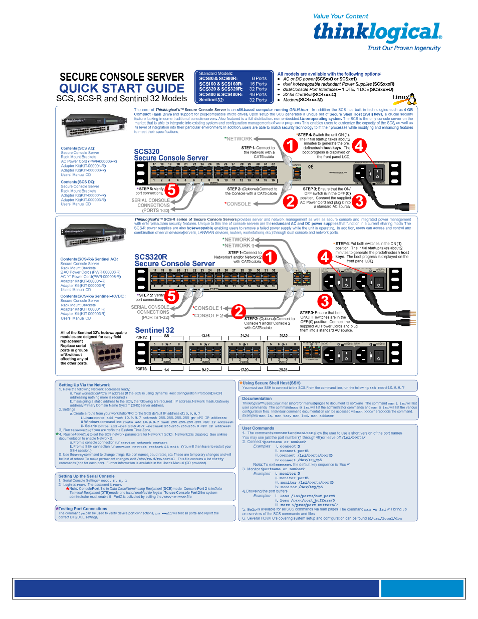 Appendix g: quick start guide | Thinklogical Secure Console Server Manual User Manual | Page 90 / 90