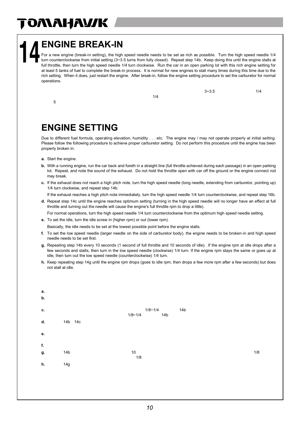 Ab c, Ba c, De d | Setup sheet ver 1.0, Ae d, Front rear, Instruction manual, Warranty, Charging the glow plug igniter 電夾充電方式, Unwrapping contents from box 束帶的使用 | Thunder Tiger 6194-F User Manual | Page 12 / 20