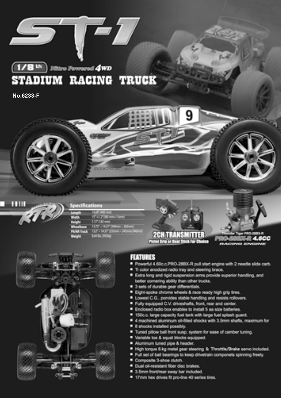 Ab c, Ba c, De d | Setup sheet ver 1.0, Ae d, Front rear, Instruction manual, Warranty, Charging the glow plug igniter 電夾充電方式, Unwrapping contents from box 束帶的使用 | Thunder Tiger 6194-F User Manual | Page 19 / 20