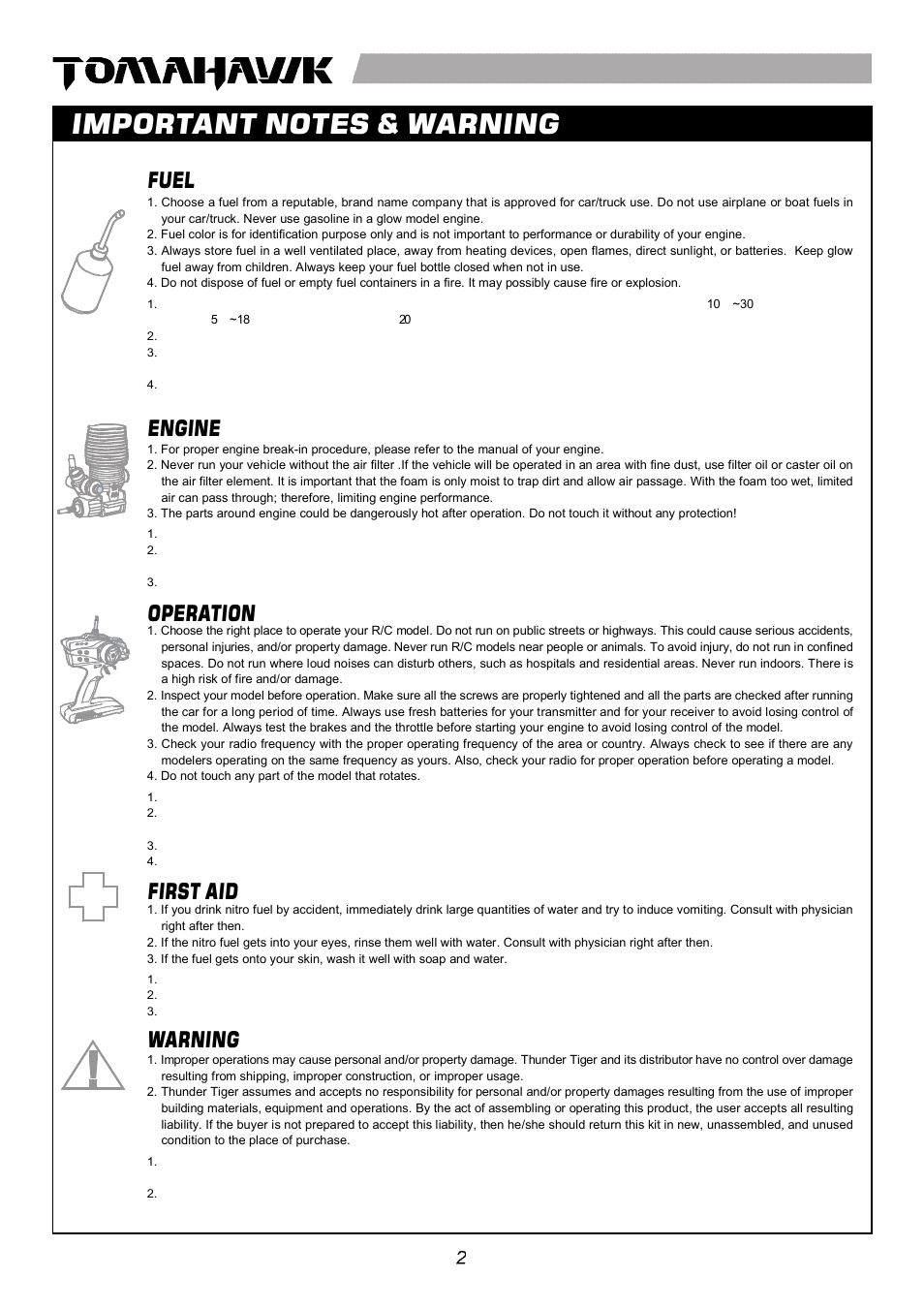 Ab c, Ba c, De d | Setup sheet ver 1.0, Ae d, Front rear, Instruction manual, Warranty, Charging the glow plug igniter 電夾充電方式, Unwrapping contents from box 束帶的使用 | Thunder Tiger 6194-F User Manual | Page 4 / 20