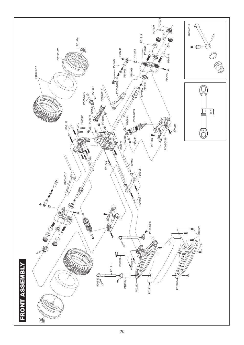 6402 p20.pdf, Fr ont assembl y | Thunder Tiger ER-4 G3 User Manual | Page 21 / 28
