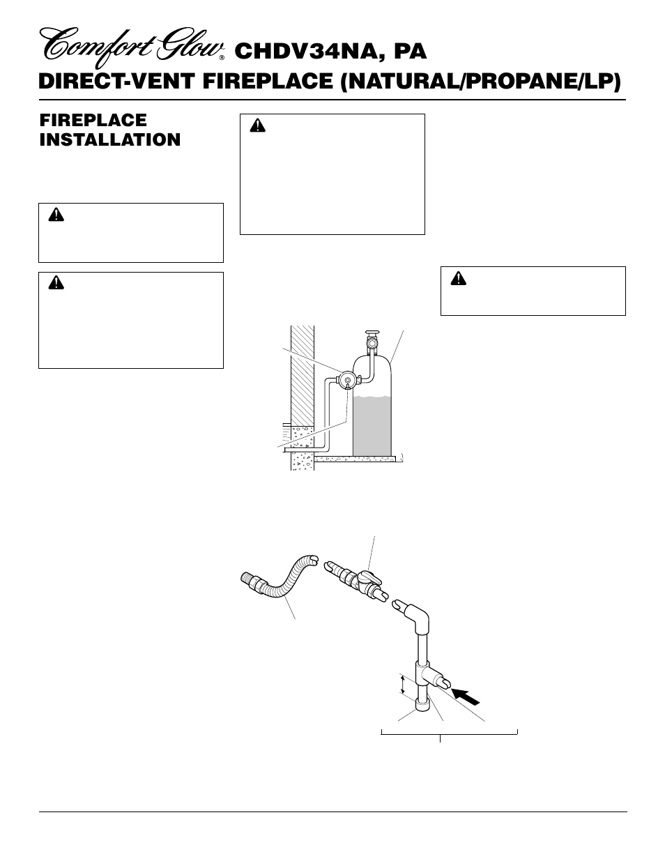 Fireplace installation | Desa Tech CHDV34PA User Manual | Page 18 / 36