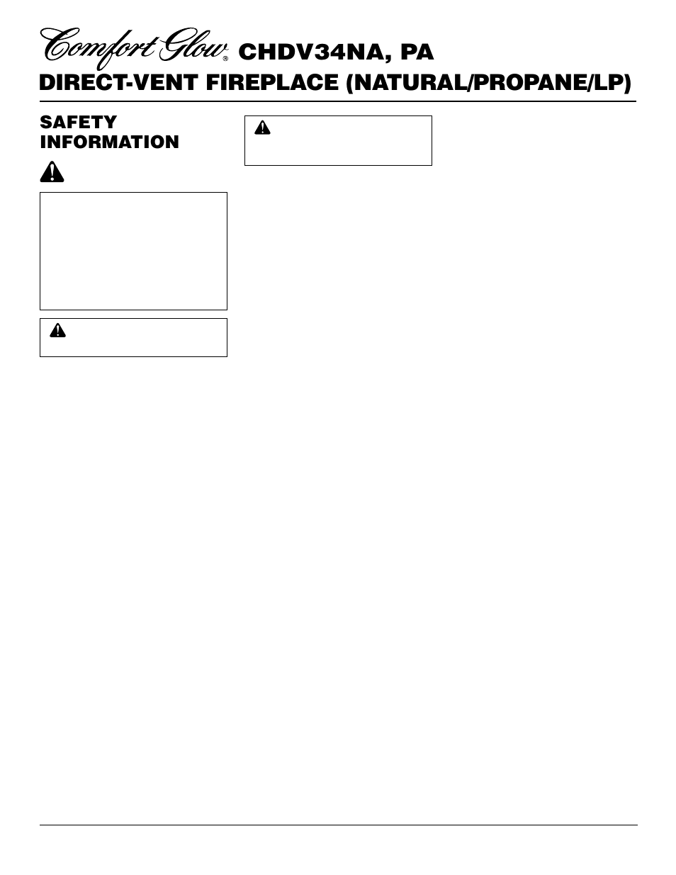Safety information | Desa Tech CHDV34PA User Manual | Page 2 / 36