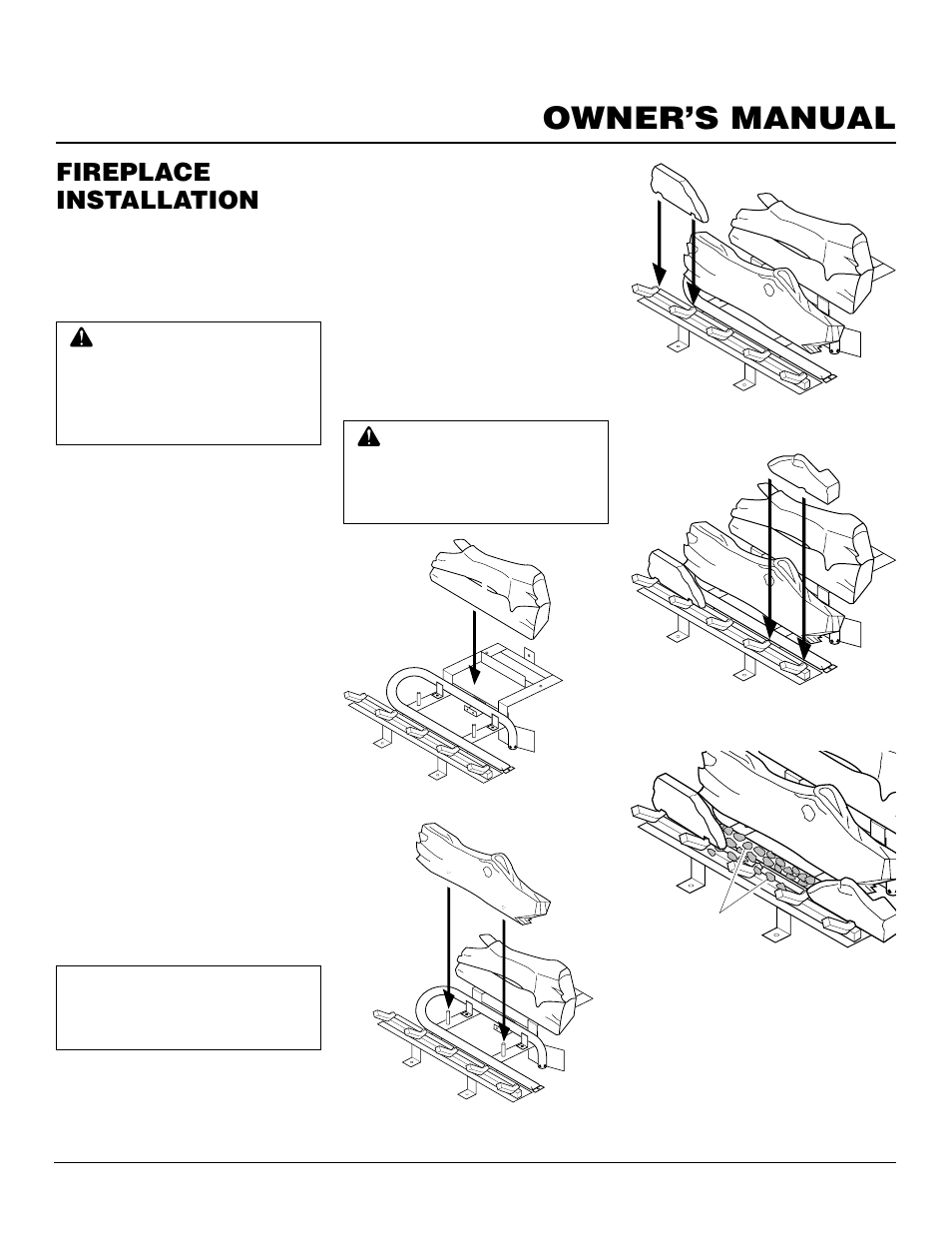 Owner’s manual, Fireplace installation | Desa Tech CHDV34PA User Manual | Page 23 / 36