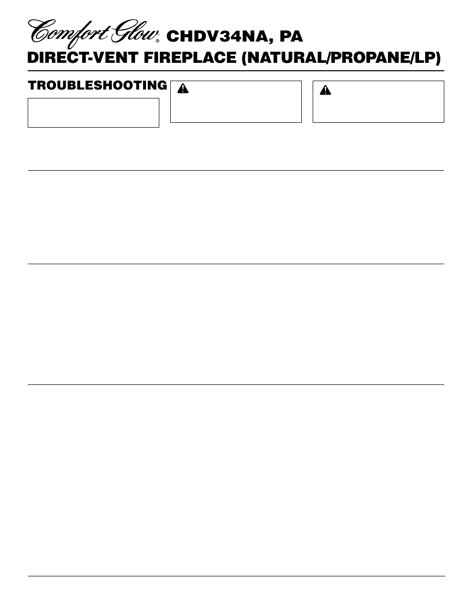 Troubleshooting | Desa Tech CHDV34PA User Manual | Page 28 / 36