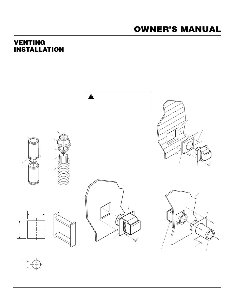 Owner’s manual, Venting installation, Continued | Desa Tech CHDV34PA User Manual | Page 9 / 36