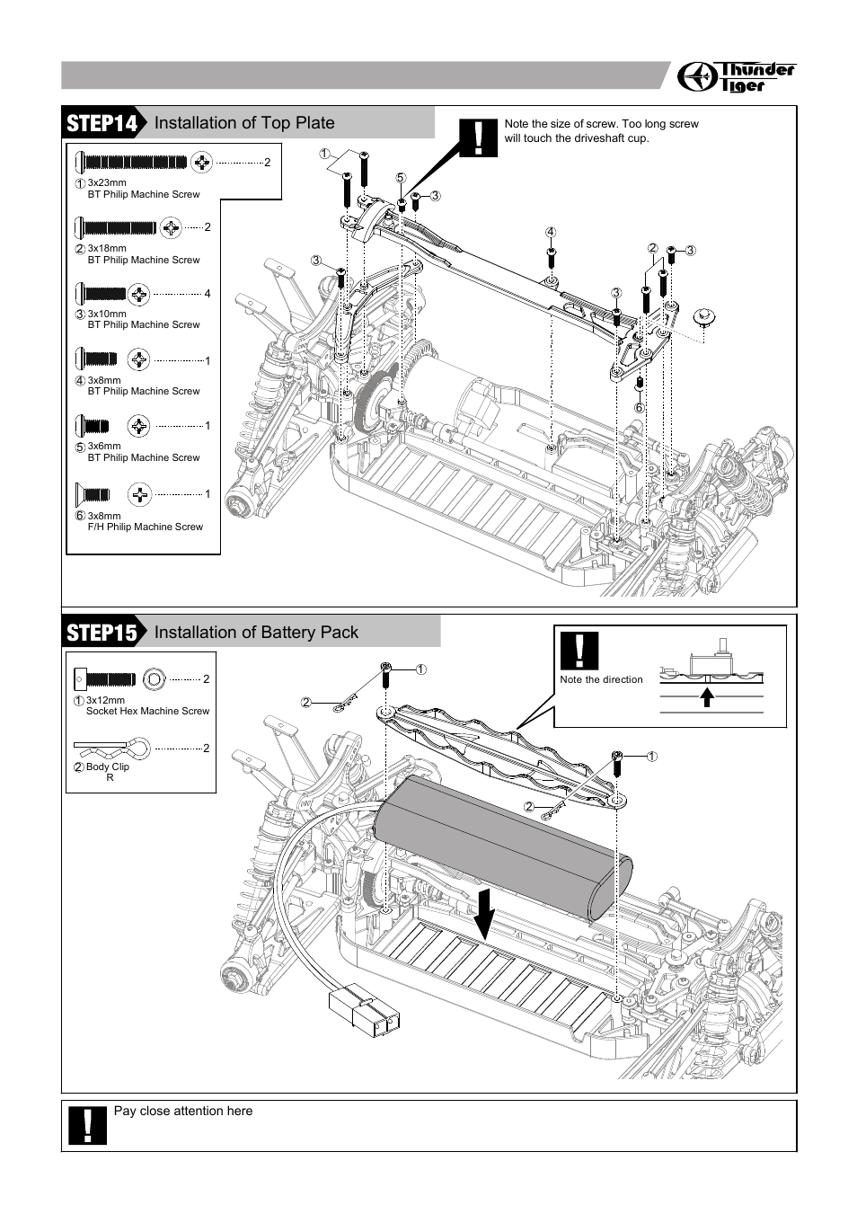 Step7, Step8, Step9 | Step10, Step11, Step12, Step16, Step17, Step18, Shock absorber 避震器組 | Thunder Tiger SPARROWHAWK XB 4WD Maintenance Manual User Manual | Page 17 / 34