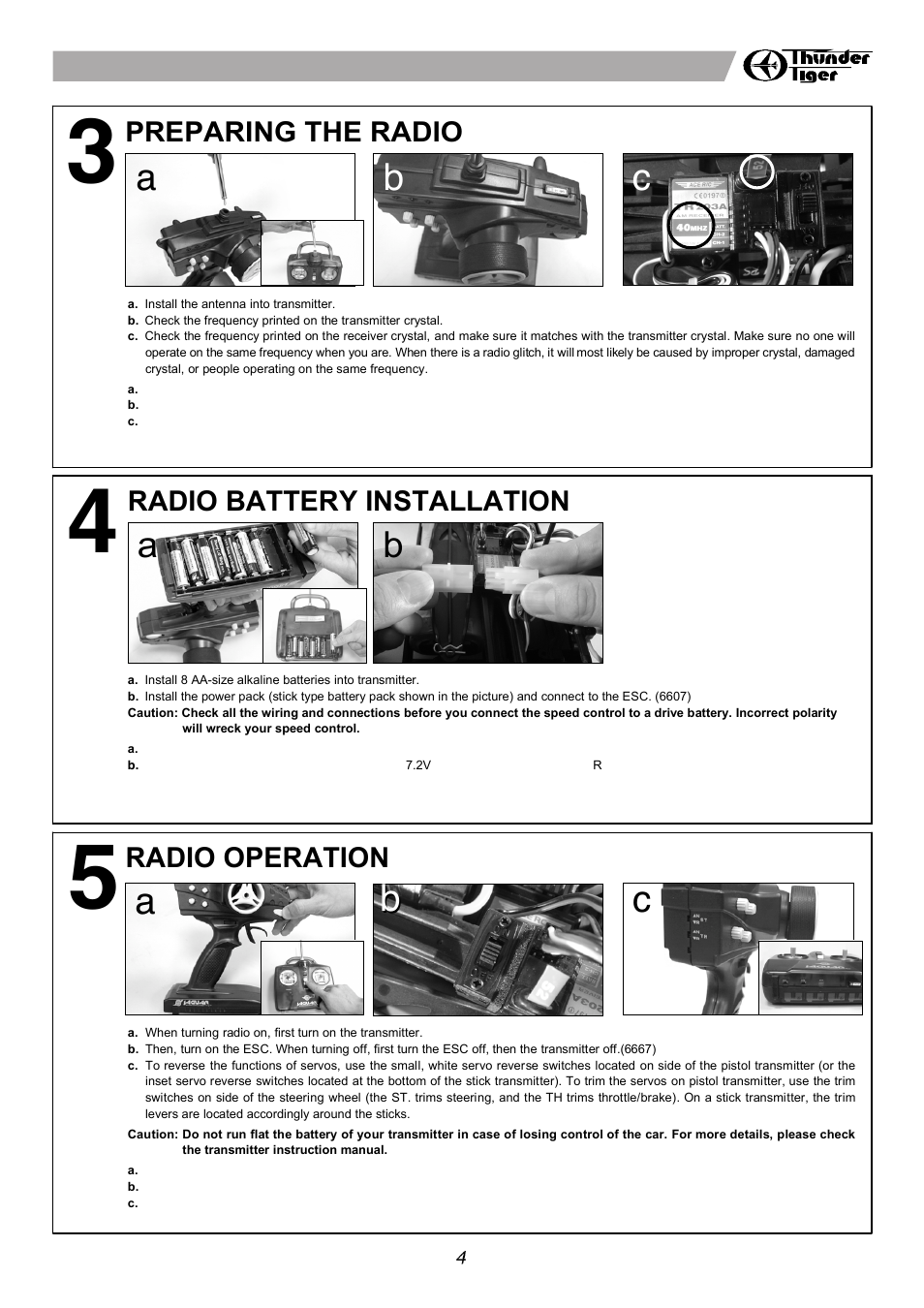 Gh i a, Setup sheet ver 1.0, Instruction manual | Front rear, Warranty, 電動四輪傳動房車, No.6535-f, Caution, Index, Introduction | Thunder Tiger SPARROWHAWK VX User Manual | Page 5 / 12