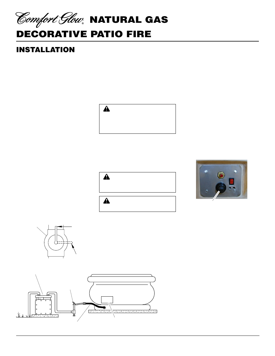 Decorative patio fire natural gas, Installation, Continued | Desa Tech PC4670NG User Manual | Page 6 / 14