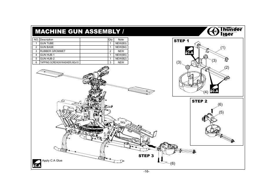Thunder Tiger AH-1W User Manual | Page 17 / 39