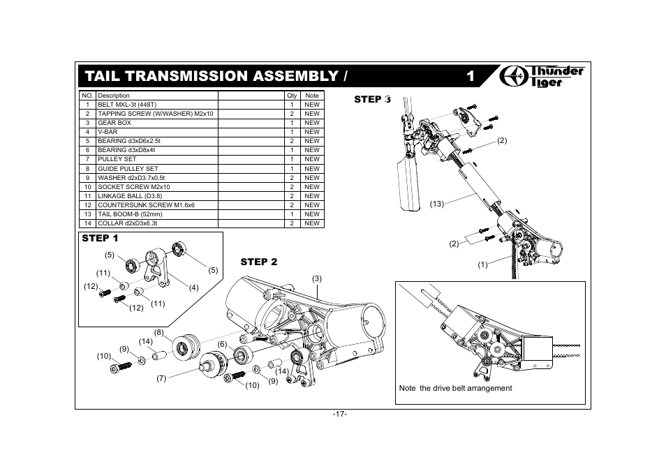 3870 ah-1w cat jk0268-17.pdf, Ah-1w accessories / 附屬配件, Specification / 規格 | Front body and canopy cuting / 前機身及機艙罩裁剪, Ah-1w conversion kit spare parts / 維修零件包, Features / 特點 | Thunder Tiger AH-1W User Manual | Page 18 / 39