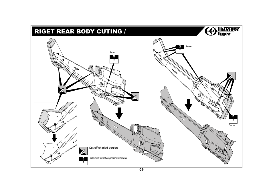 Ah-1w accessories / 附屬配件, Specification / 規格, Front body and canopy cuting / 前機身及機艙罩裁剪 | Ah-1w conversion kit spare parts / 維修零件包, Features / 特點 | Thunder Tiger AH-1W User Manual | Page 27 / 39