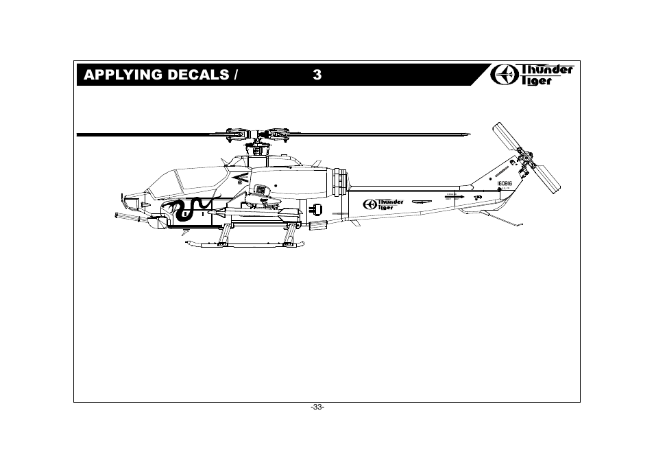 Ah-1w accessories / 附屬配件, Specification / 規格, Fr ont bod y and canopy cuting / 前機身及機艙罩裁剪 | Features / 特點 | Thunder Tiger AH-1W User Manual | Page 34 / 39