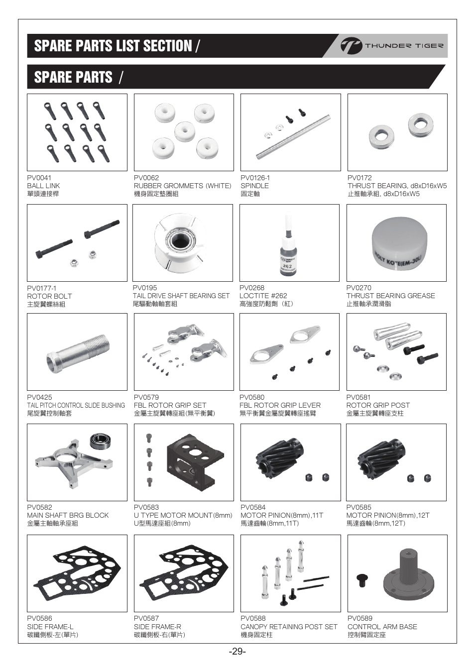 P29_new.pdf | Thunder Tiger RapRaptor E820 User Manual | Page 30 / 41