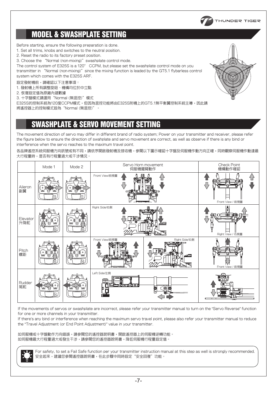 P07.pdf | Thunder Tiger E325S User Manual | Page 8 / 28