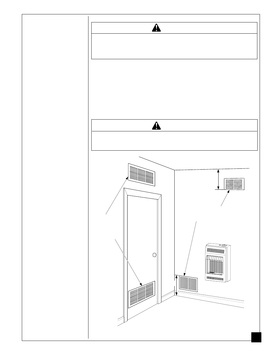 Air for combustion and ventilation, Warning | Desa Tech CGP10T User Manual | Page 7 / 32