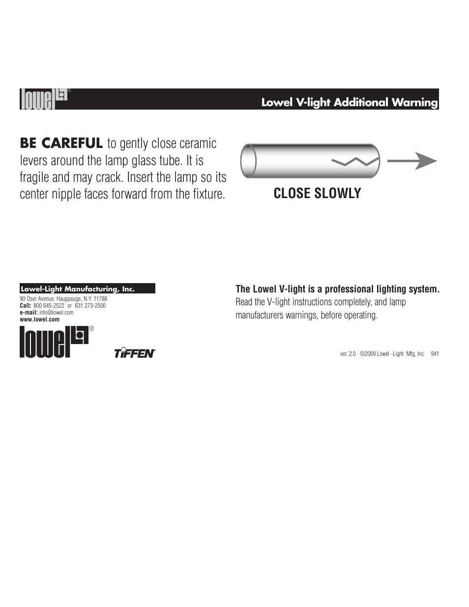 Tiffen Lowel V-light User Manual | Page 5 / 5