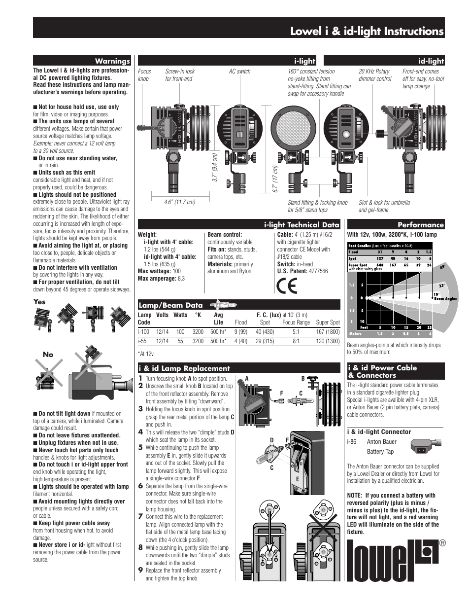 Tiffen Lowel i Light User Manual | 4 pages