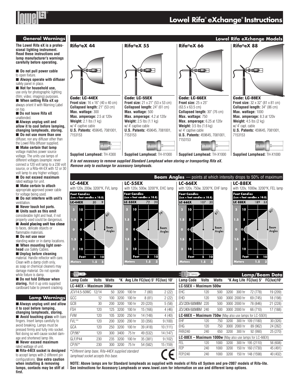 Tiffen Lowel Rifa eXchange User Manual | 4 pages