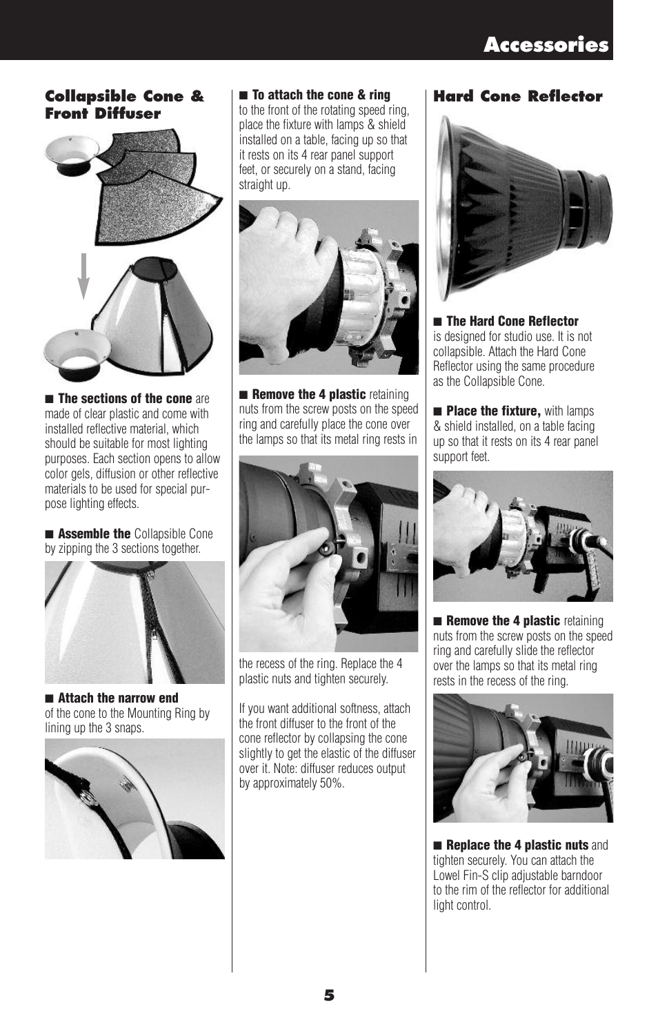 Accessories | Tiffen Lowel Scandles User Manual | Page 5 / 8