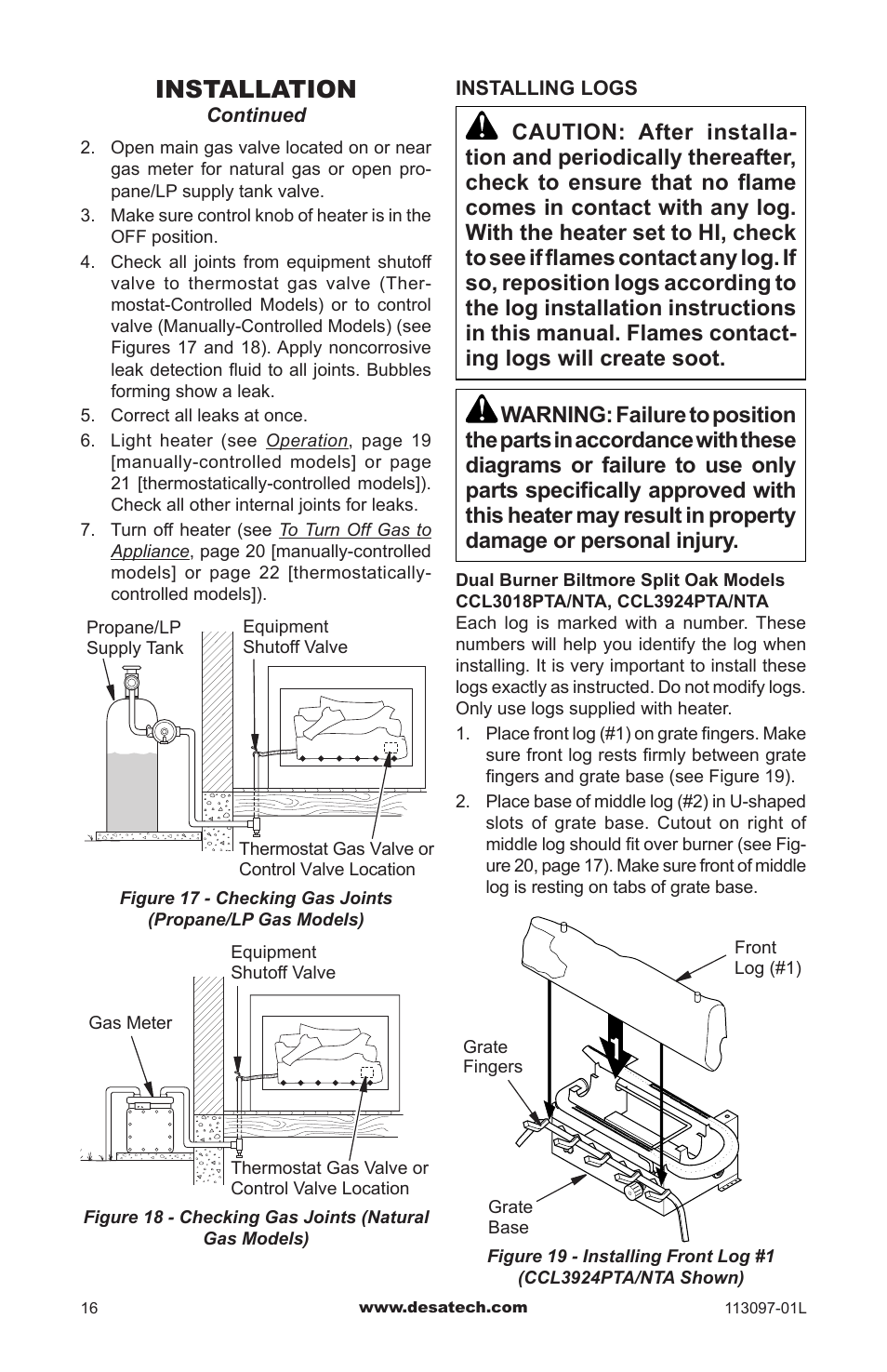 Installation | Desa Tech CRL3124PA/NA User Manual | Page 16 / 36