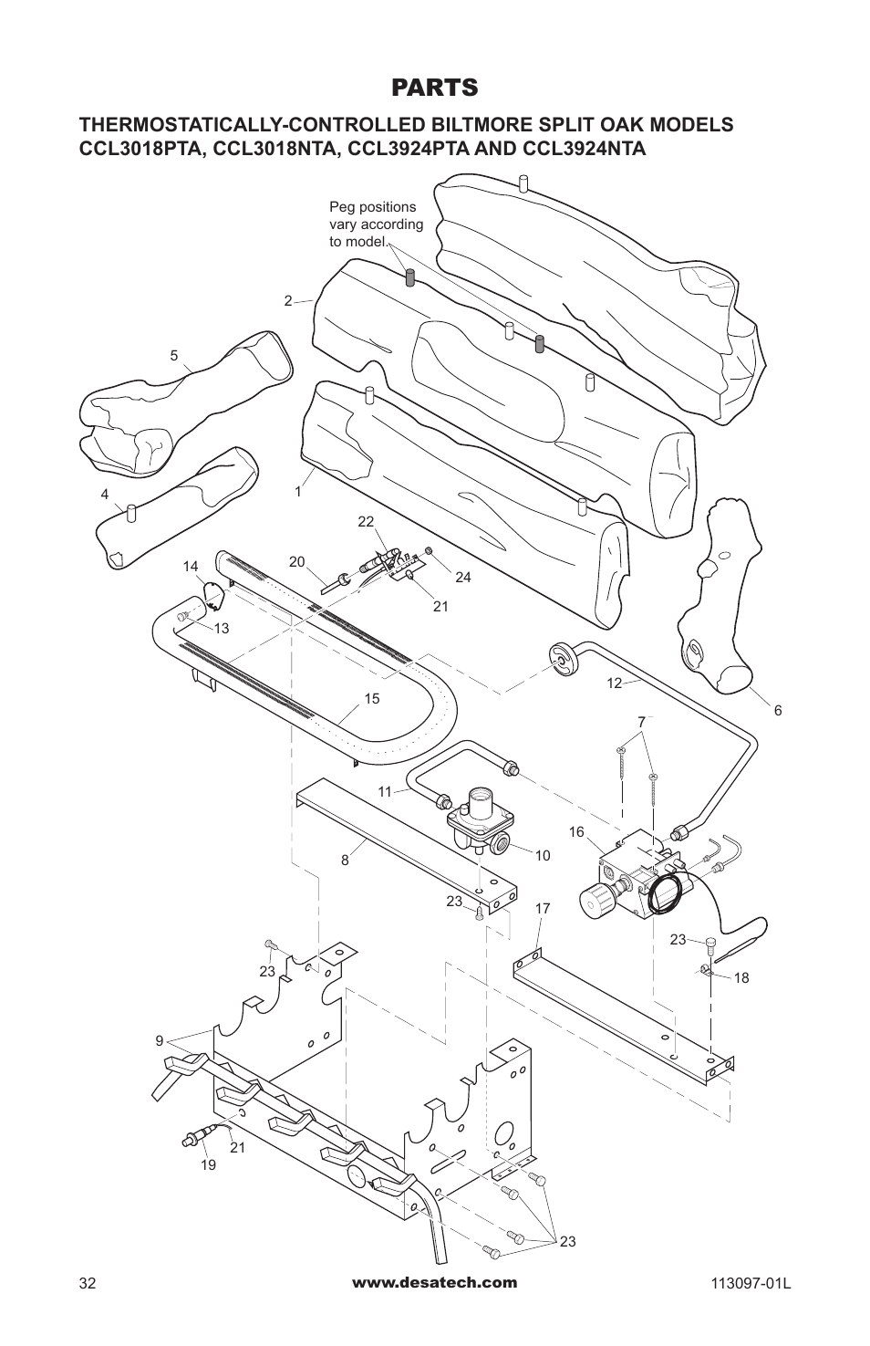Parts | Desa Tech CRL3124PA/NA User Manual | Page 32 / 36