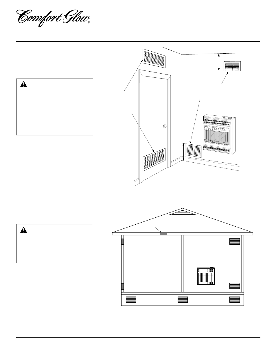 Blue flame vent-free natural gas heater cgn20ta, Fresh air for combustion and ventilation | Desa Tech CGN20TA User Manual | Page 6 / 24